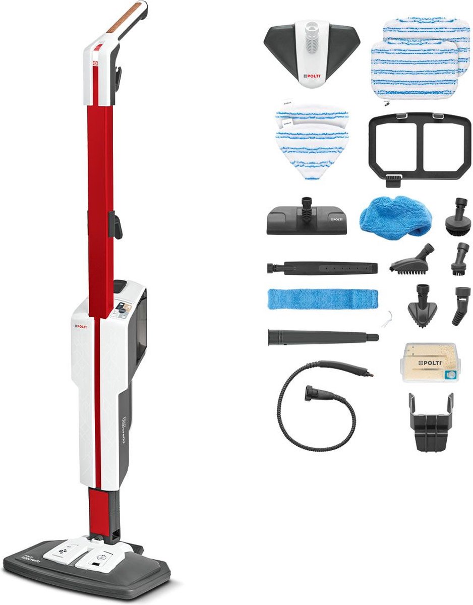 Polti Schoonmaak - Stoomreiniger Vaporetto SV650 Style, wit/rood PTEU0306