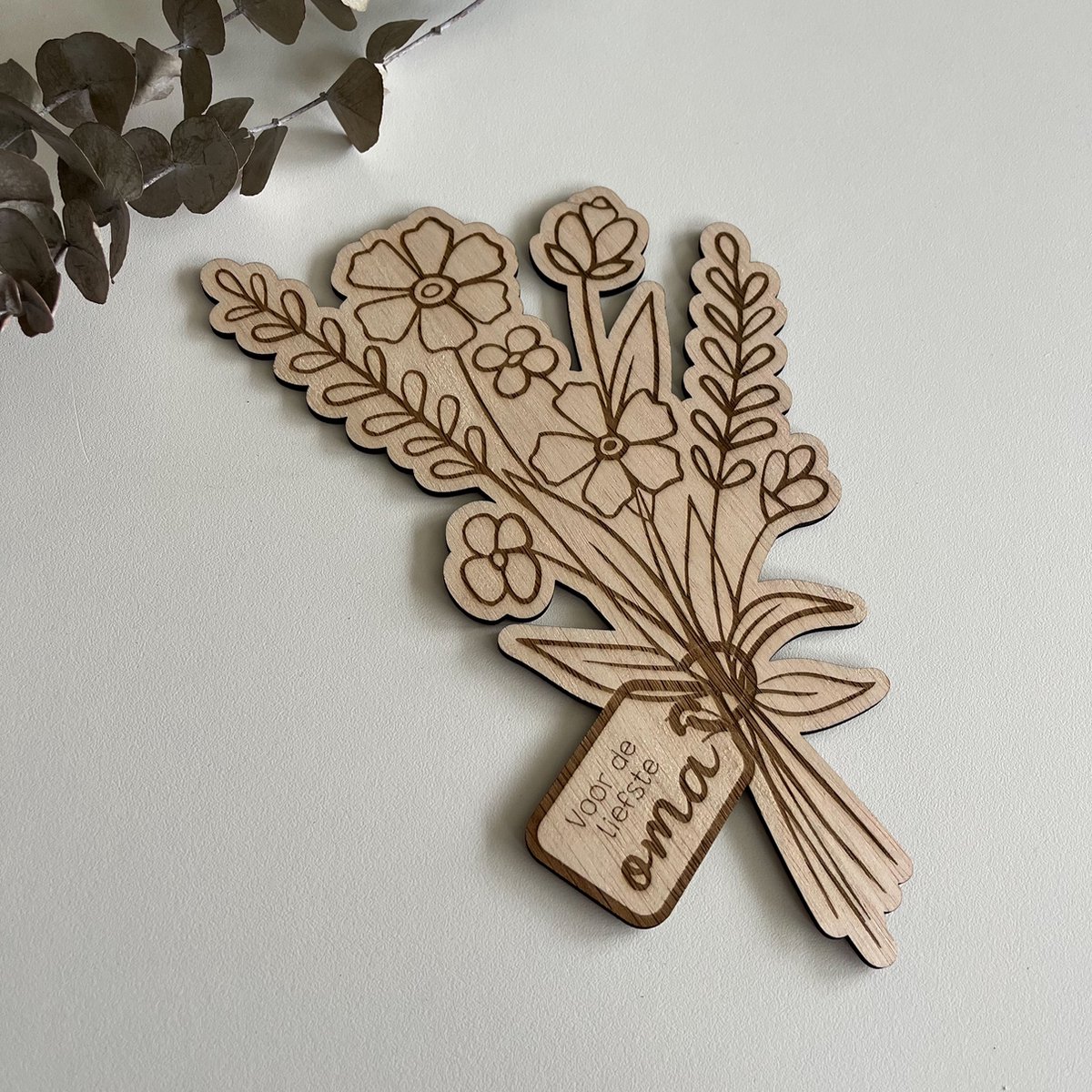 Houten boeket bloemen