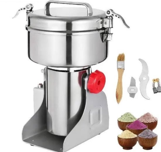 Graanmolen, 2200 W, 220 V, elektrische graanmolen, commerciële maïsmolen, grain mill grinder, rijst, maïs, granen, koffie, tarwe, voedermolen, meelmolen
