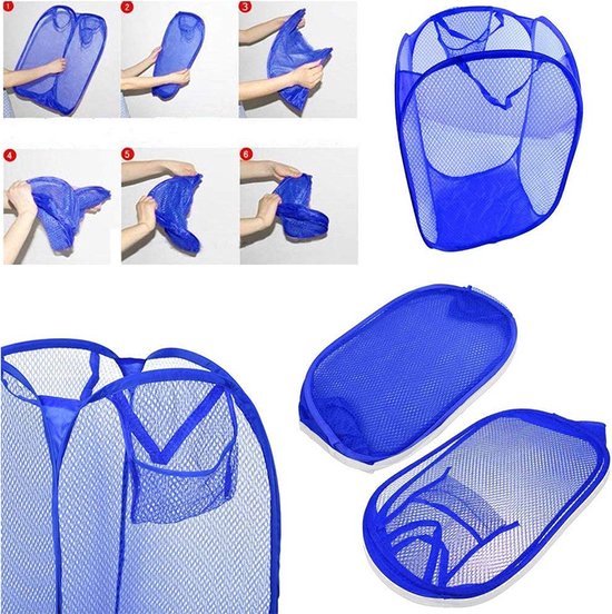 Panier à Linge Pliable 40L Gris - Tissu Oxford Et Cadre Bambou Avec Poignées - Chambre Salle De Bain Voyage