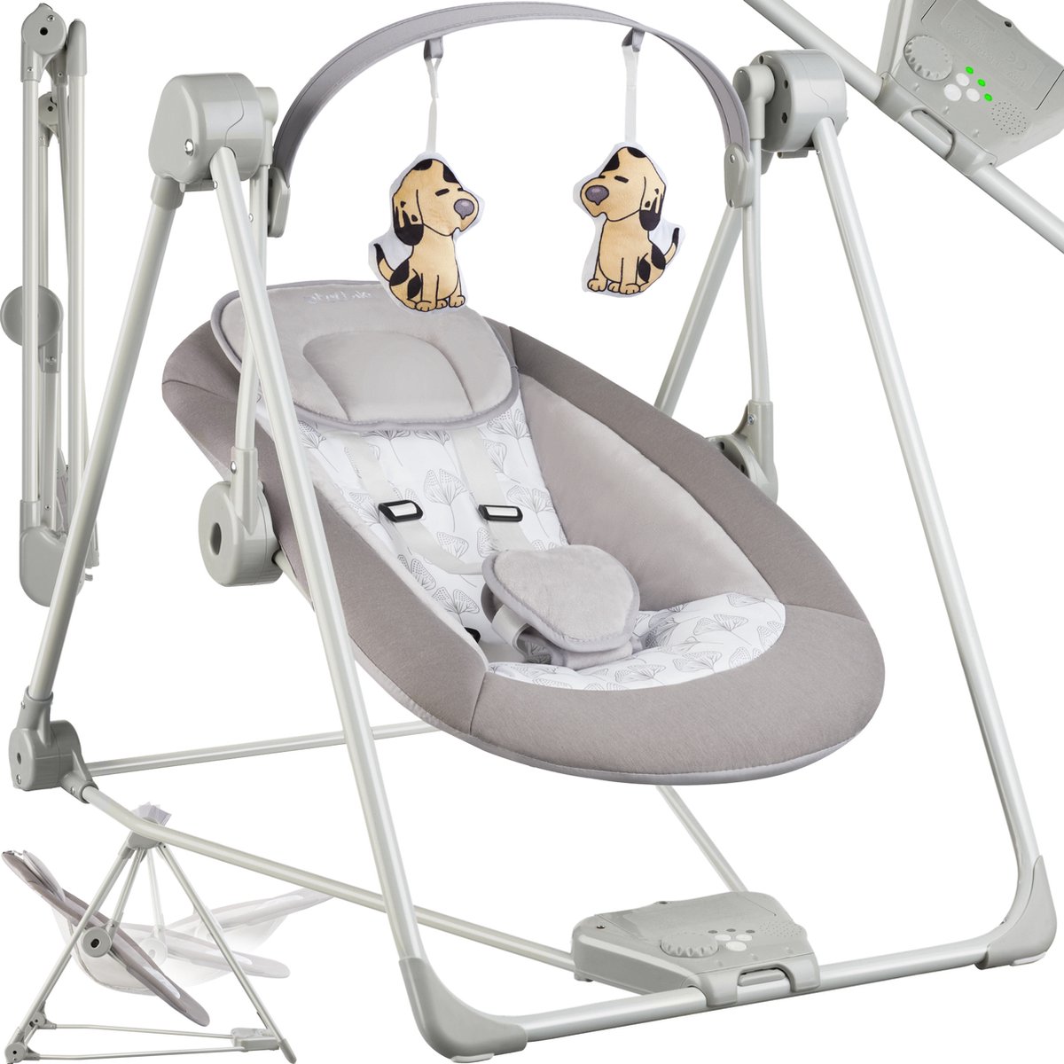tectake® Wipstoel - Elektrische Baby Schommelstoel thumbnail 5