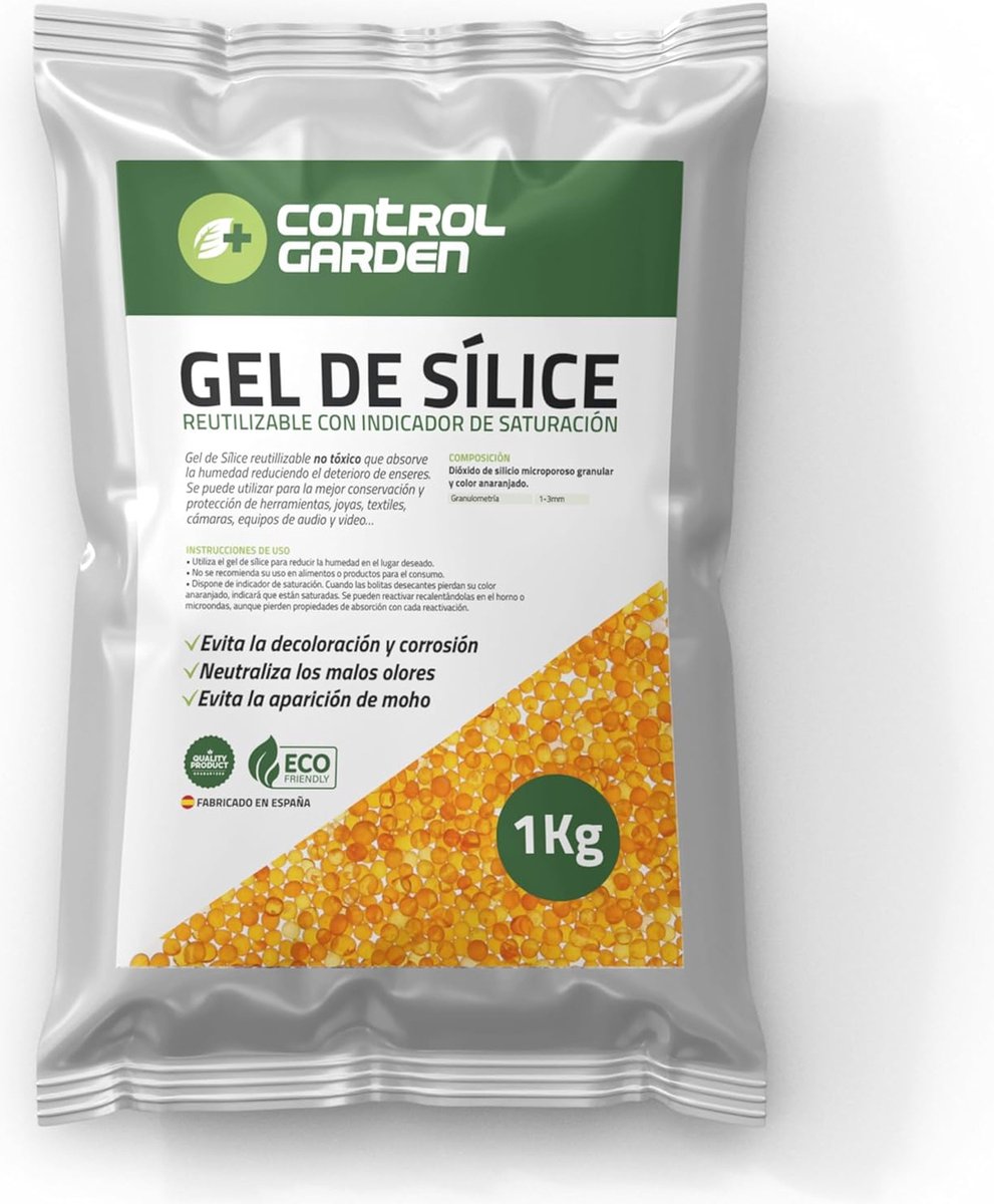 Vochtabsorberende Silicagel | 1 kg | Herbruikbaar en Niet Giftig | Droogmiddelen met