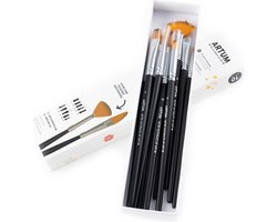 Penselenset 10-delig – Voor Aquarel, Acryl, Olie & Gouache