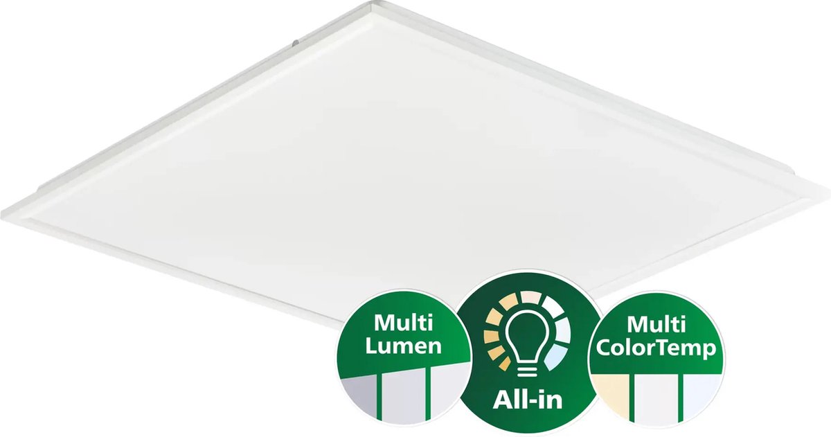 Philips LED Paneel CoreLine RC132V 31W 4300lm - 830-835-840 CCT | 60x60cm - UGR Donkergroen