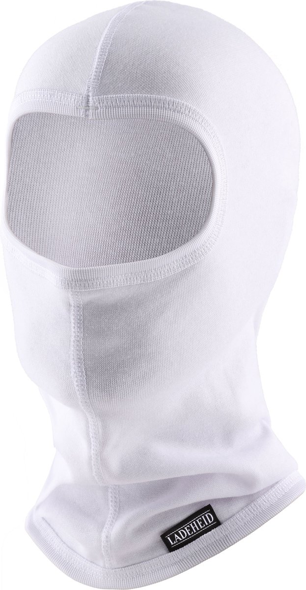 Ladeheid Balaclava Helmmuts Winter Muts Face Mask Katoen LA-LA40-142-BA – Einheitsgröße Wit