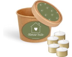 Kaarsjes in een potje - Nieuw Huis cadeau
