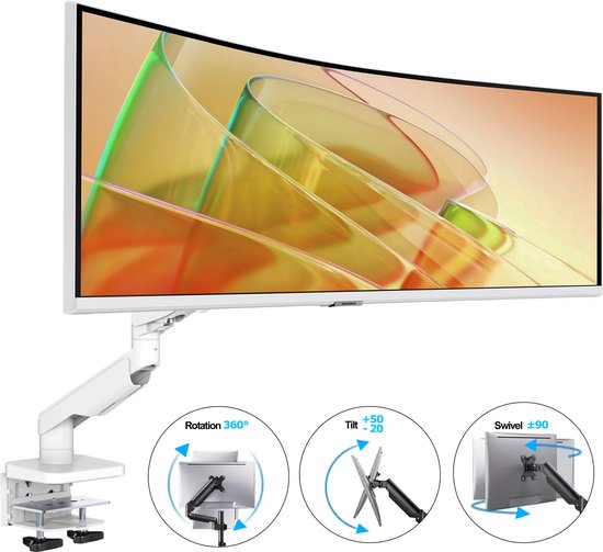 Ultra Wide Monitor Arm Bracket Mount up to 49 inch - Bol