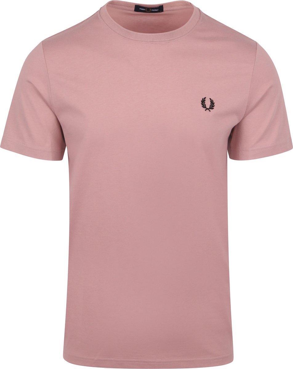 Fred Perry T-Shirt Oud Roze - Maat XL - Heren - Casual T-shirts