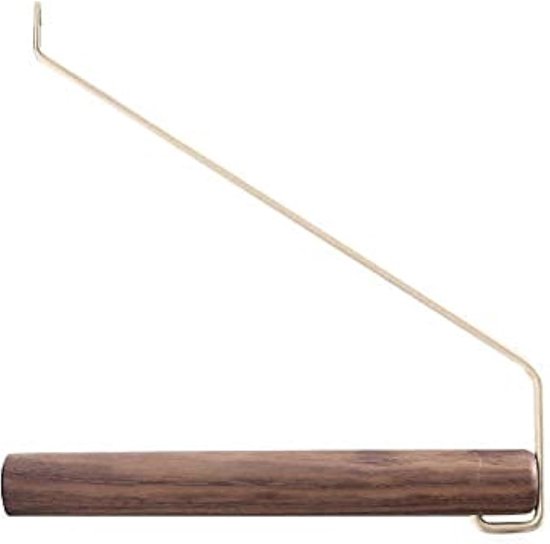 Saniclear Lumber Dubbele Toilet Rolhouder Met Plank Mat Zwart Walnoothout Sk47743 2