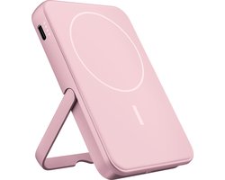 Fresh 'n Rebel Magnetische Powerbank 5000 mAh - MagSafe geschikt - Draadloze Powerbank iPhone - USB-C - Pastel Pink