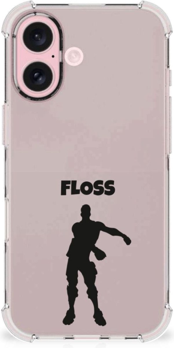 Case Anti-shock voor iPhone 16 Pink Peacock