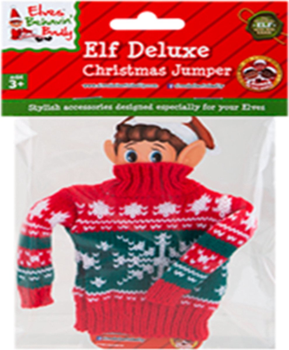 Naugthy elves - Elves behavin badly | Kerst - Elf - Stoute elf - pop | Kerstmis traditie | kersttrui rood-groen