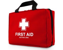 Active Era 90 EHBO Kit - Hoogwaardige Medische Noodpakket met 90 Items - Waterdicht - Incl. Oogspoeling, 2 Coldpacks en Nooddekens - Houdbaar tot 06/2026- 24x9x18cm