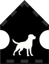 Djemzy - Serre-livres avec chien - support de livre - porte-livres en bois - support de livre en bois - noir