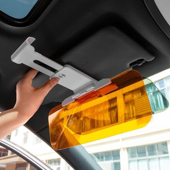 Zonnescherm Op Zonneklep - 2 in 1 Dag en Nacht - Zonneklep Verlenger - Zonneklep Auto - dag en nacht rijden - zonwering met instelknop - anti-uv-dimbaar van $ — afbeelding 3
