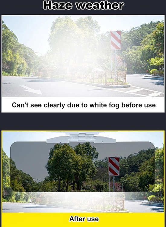 Zonnescherm Op Zonneklep - 2 in 1 Dag en Nacht - Zonneklep Verlenger - Zonneklep Auto - dag en nacht rijden - zonwering met instelknop - anti-uv-dimbaar van $ — afbeelding 2