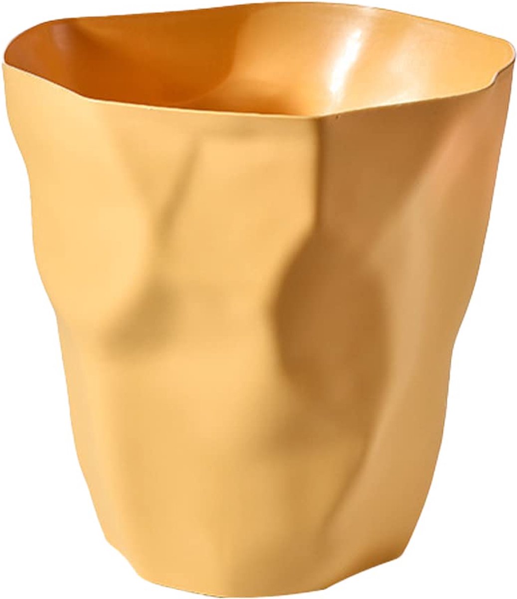 Goedkoopste Goodivery ® Stijlvolle en Functionele Kunststof Prullenbak voor Huis en Kantoor, Geel, Modern Design