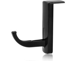 New Age Devi - Handige Houder voor Koptelefoon Headset Standaard en Monitor - Zelfklevend en ZWART