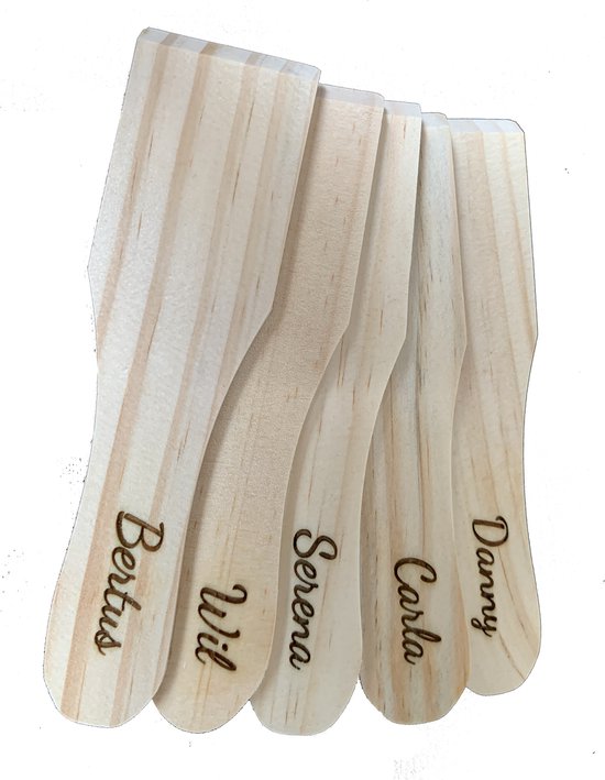 Gepersonaliseerde Gourmetspatel - Raclette of Gourmetspatel - Hout - Kerstcadeau - Eigen tekst - Kerst Gourmetten - Familie - Cadeau - Personaliseren - Kerst — afbeelding 4