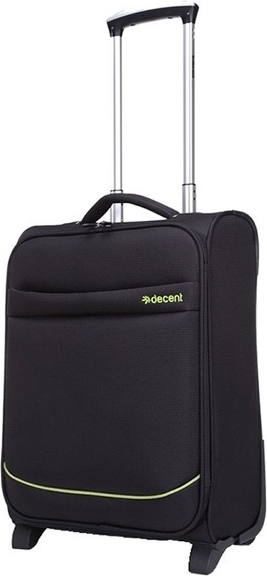 Decent Handbagage koffer / Trolley / Reiskoffer - 50 x 35 x 20 cm - SuperLight - Zwart