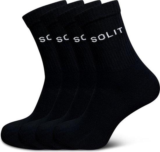 Meilleures chaussettes hautes - Chaussettes de Sport - 4 paires - Chaussettes 78% coton - Taille 35-38 - pour femmes et hommes - Chaussettes sans couture - chaussettes d'équipage