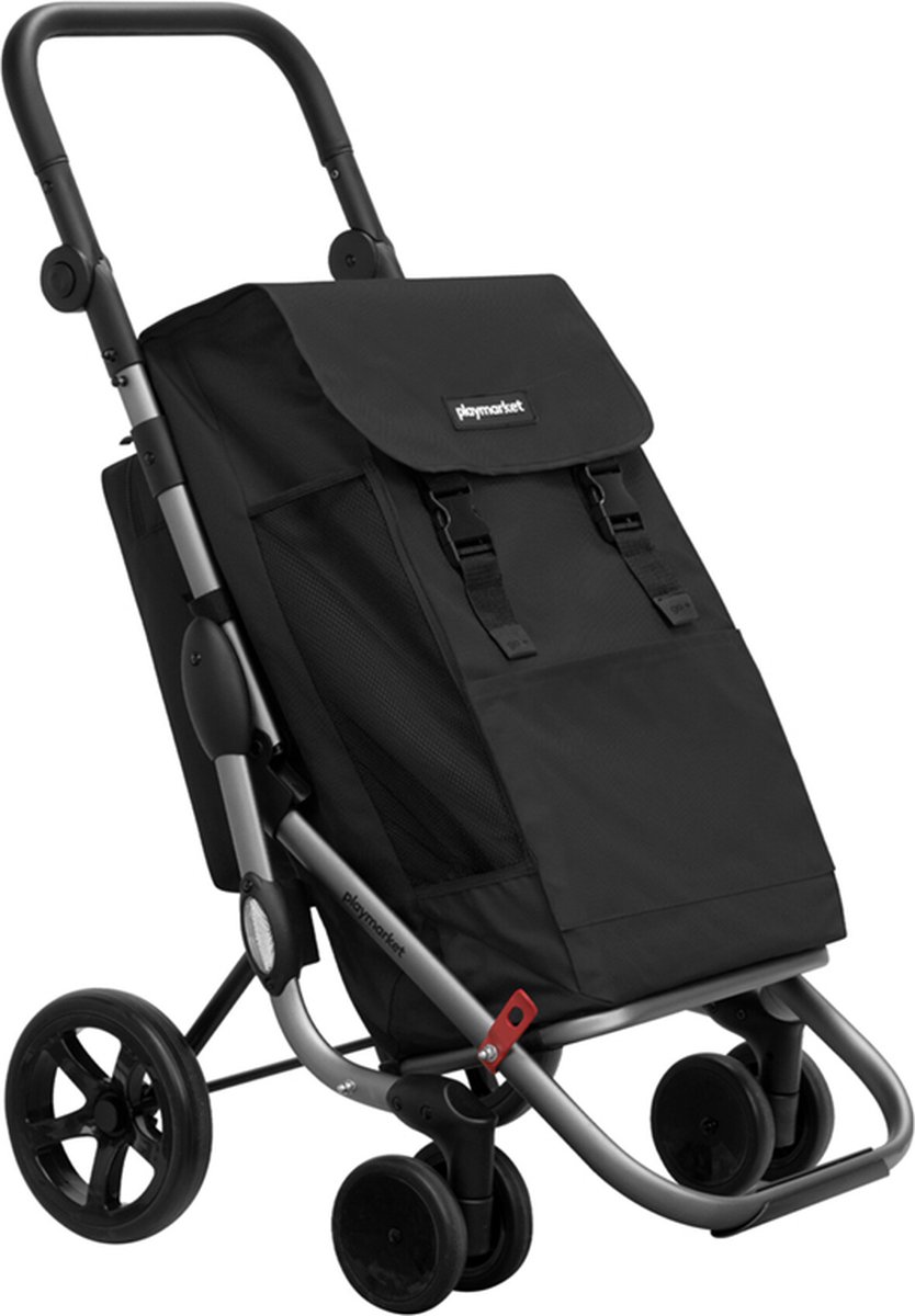 Playmarket Go Plus Boodschappentrolley - 2 Wiel - Boodschappenwagen - Zwart