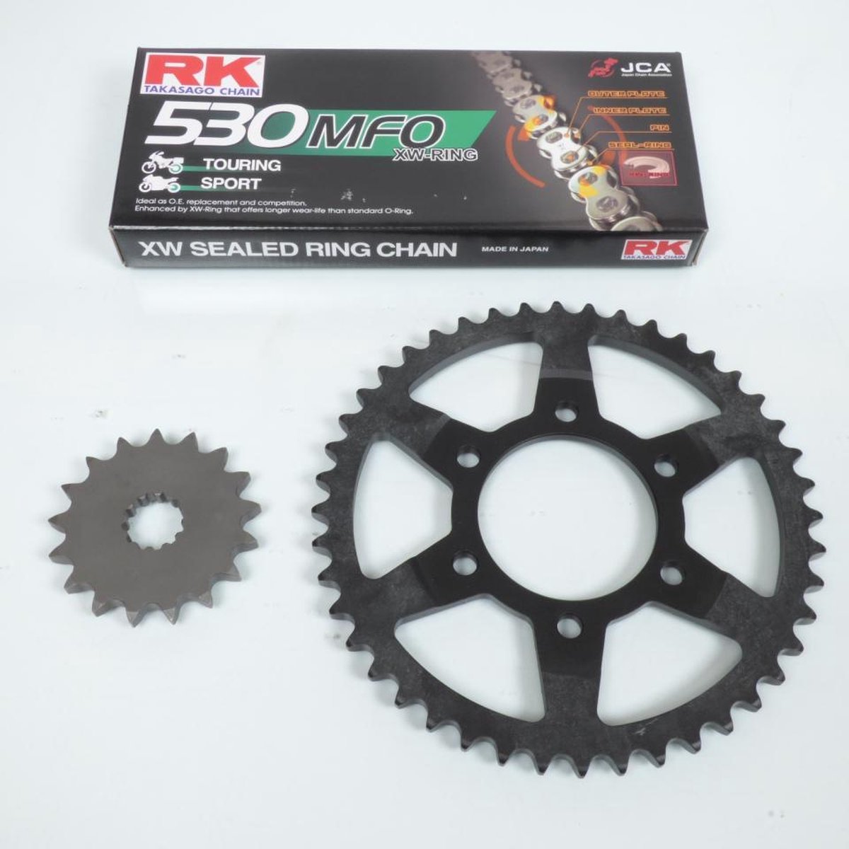 Kit chaîne France Equipement pour Moto Kawasaki 1200 ZZR 2002 à 2005 17X44 pas 530 Neuf