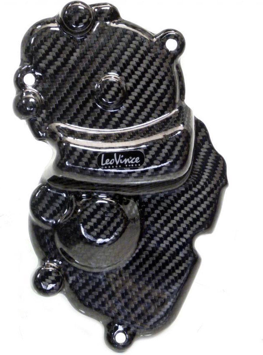 Cache carter allumage carbone Leovince pour moto Kawasaki 600 Zx-6R Ninja 2009 à 2012