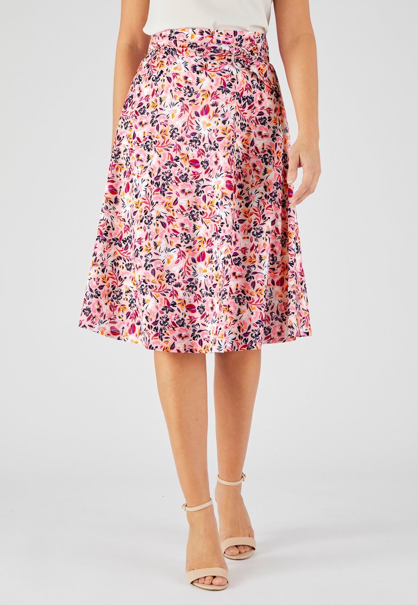 Damart - Rok met gespriem - Dames - Roze - 44