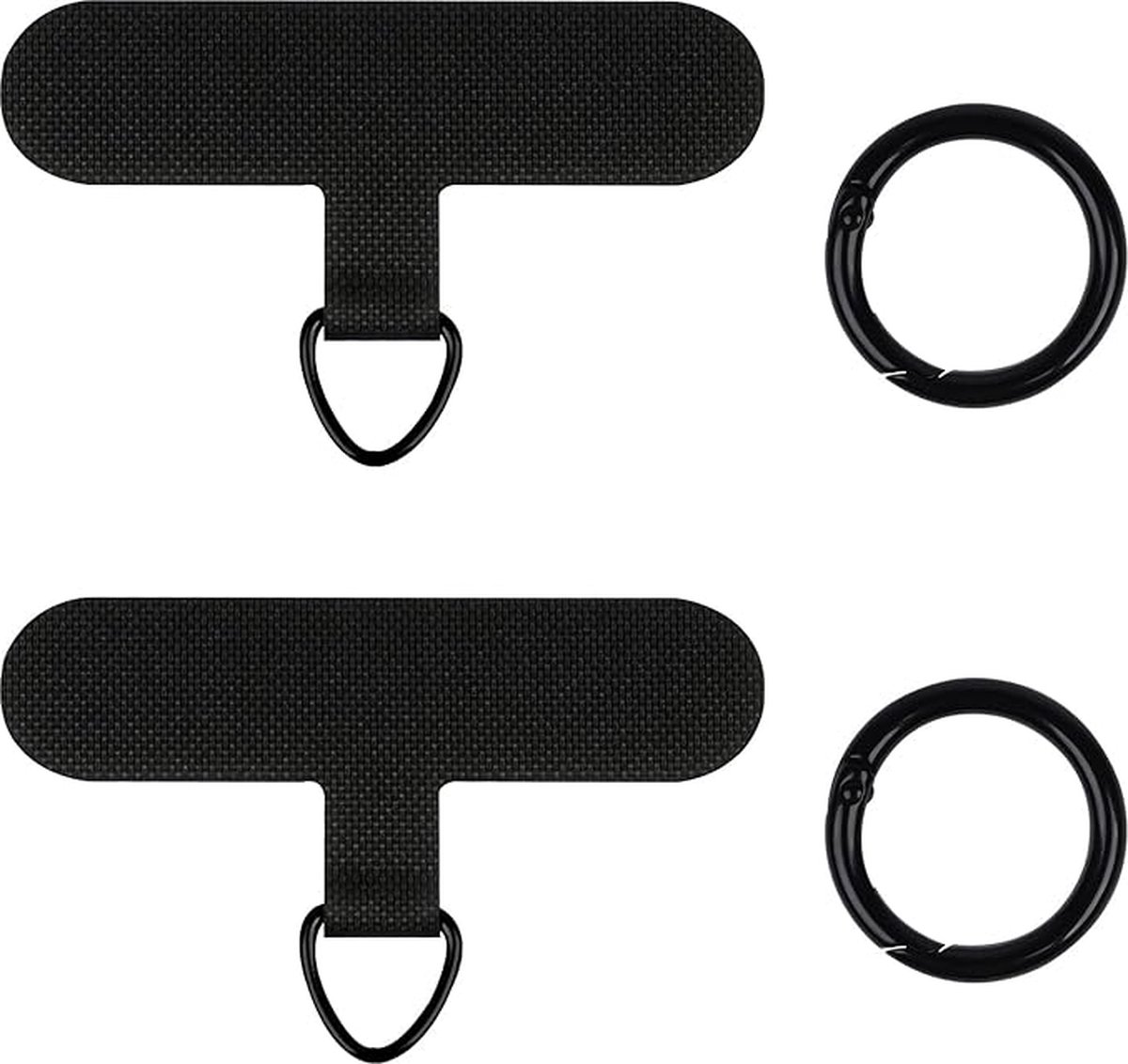 Telefoonkoord, verstelbare universele telefoonkoord, telefoonketting, voor nekband, crossbody-riem, polsband, compatibel met de meeste telefoonhoesjes, met sleutelhanger en patch