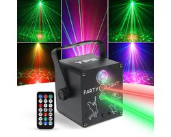 YPE® Discolamp - Party Lights - Disco licht - Party Laser - Mini LED & Laser party lamp - Lasers, LED's en Stroboscoop effect - Afstand bestuurbaar en Geluid gestuurd