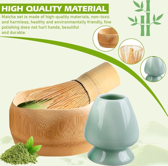 XPSSJMU Matcha-Set, Matcha-Rührer, Matcha-Rührer, Matcha-Rührer-Set, Keramik-Matcha-Set