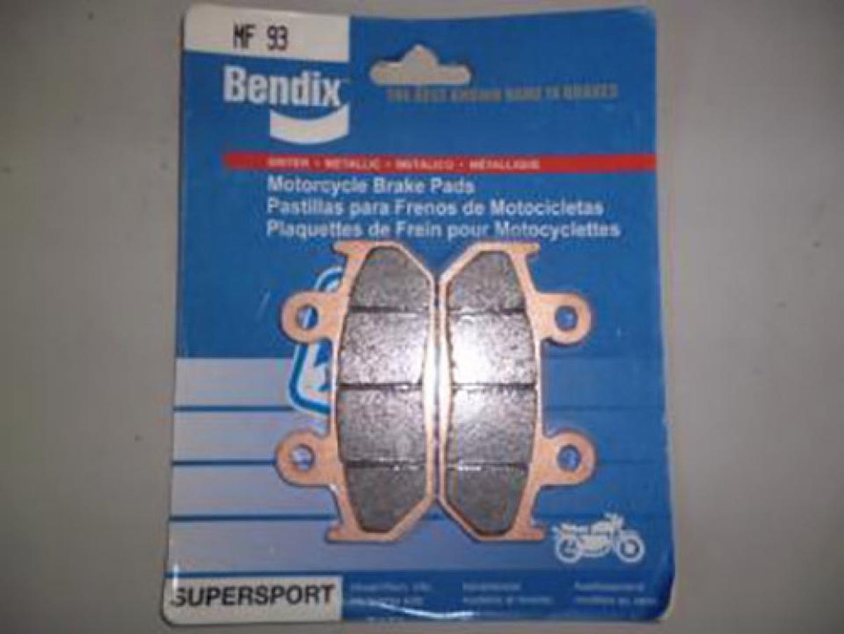 Bendix-remblok voor Honda 600 CBR motorfiets 1987 tot 1994 MF93 nieuw