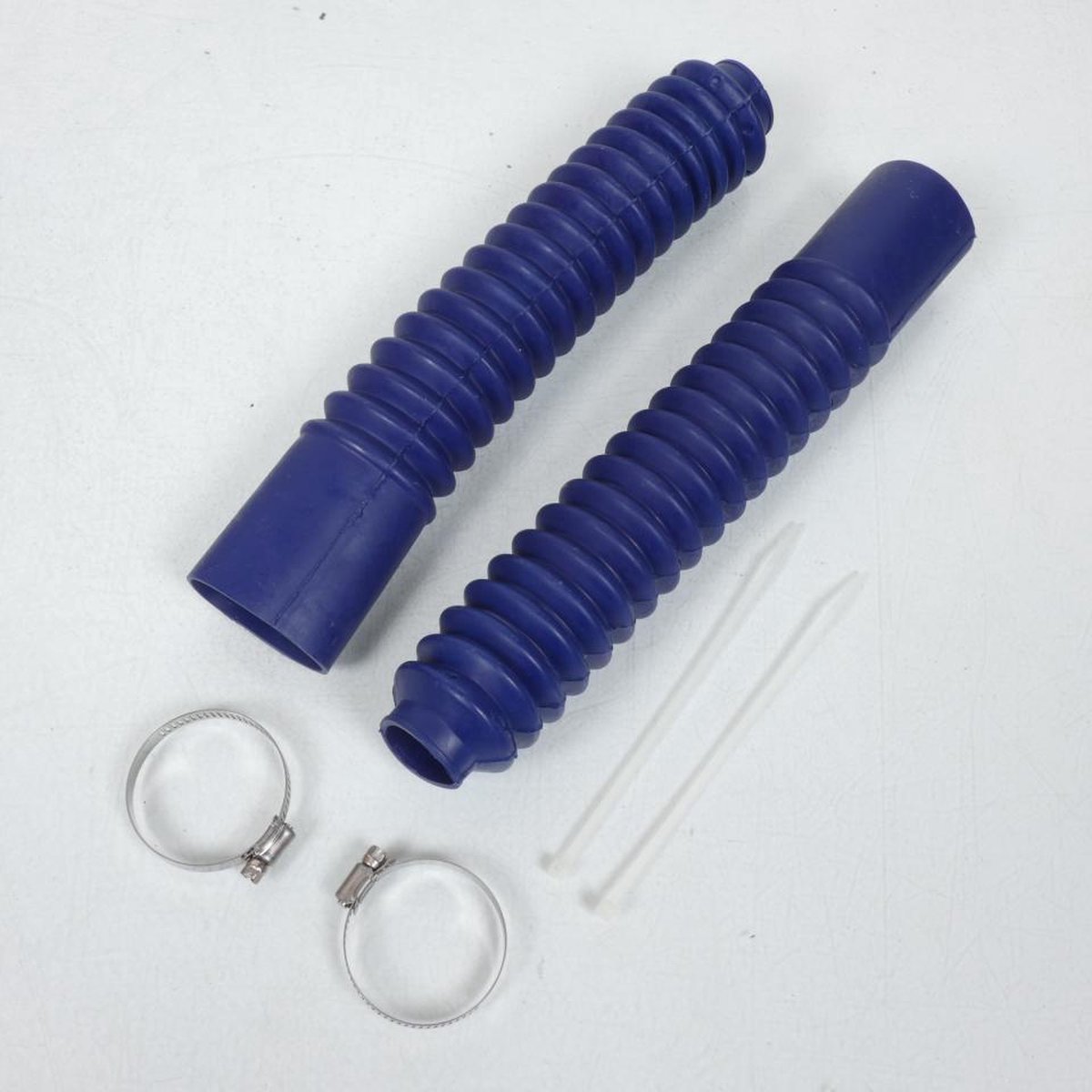 Paire Soufflet de protection fourche Ø32mm 340mm Bleu 3AS Racing pour moto