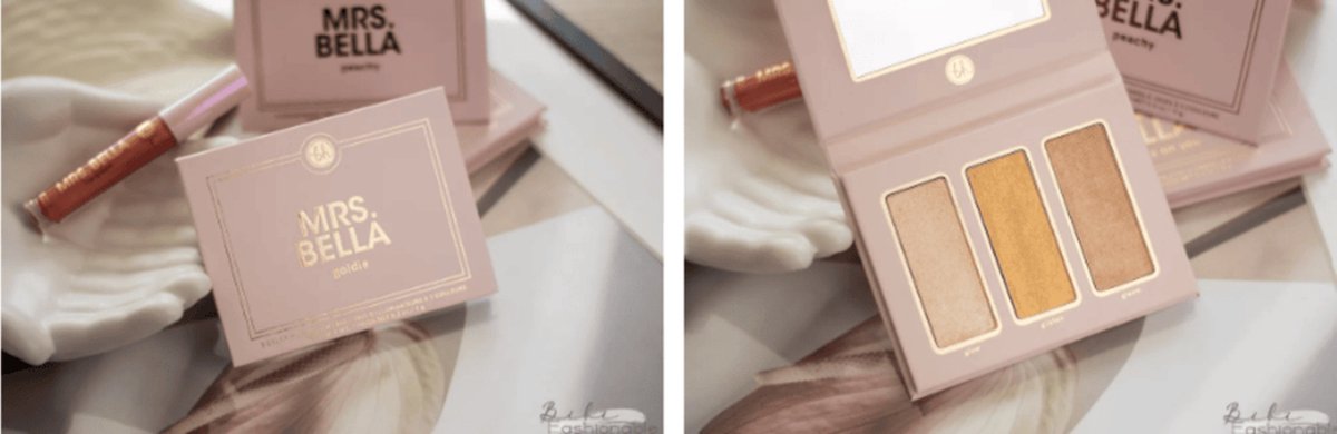 BH Cosmetics x Mrs Bella Goldie Highlighter Trio | 3 Gouden Highlighters | Stralende Glow | Vegan & Dierproefvrij
