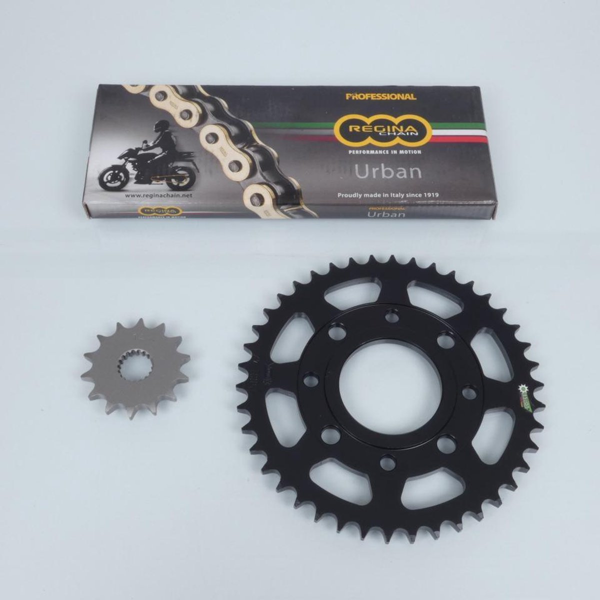 Kit chaîne Regina pour moto MASH 125 Seventy Five 2013 à 2019 14x42 pas 428 Neuf