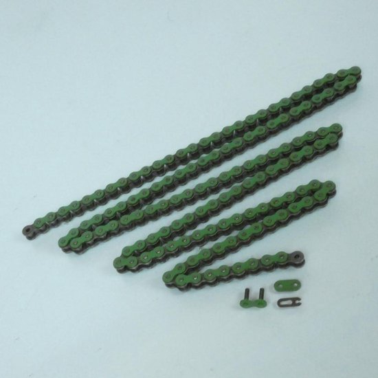 Chaîne de transmission Doppler pour Moto Derbi 50 Senda Sm Drd Pro 2006 à 2011 134 maillons Pas 420 verte Neuf