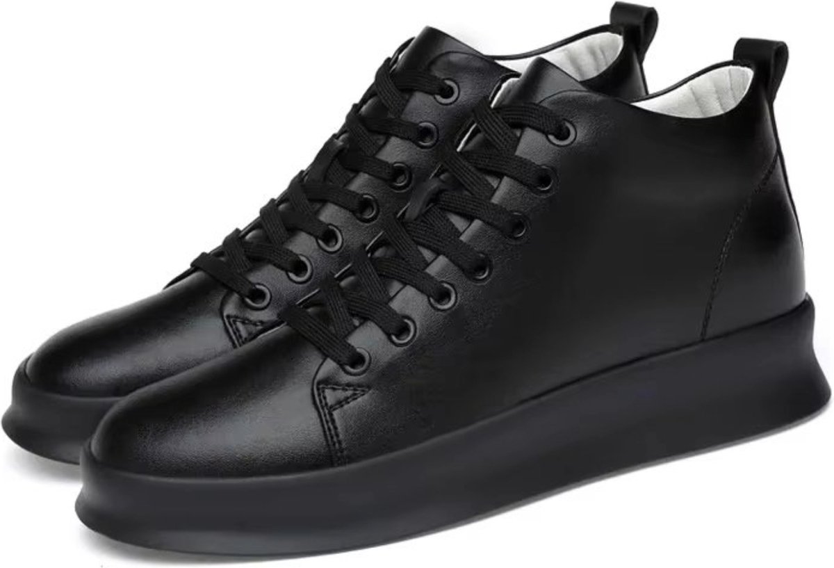 HeightBeast® Verhogende Casual Schoenen | onopvallend 8 cm langer | Liftschoenen | Langer worden | Hoge sneakers | Verhoogde zolen | Maat 38 | Zwart