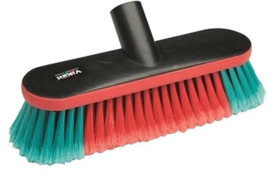 Vikan 475552 Ovale Wasborstel - 270 mm - Waterdoorlatend - Zacht Gespleten Haren - Autoborstel - Auto Wassen