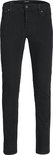 Zwarte skinny jeans voor heren, met knoop- en ritssluiting.