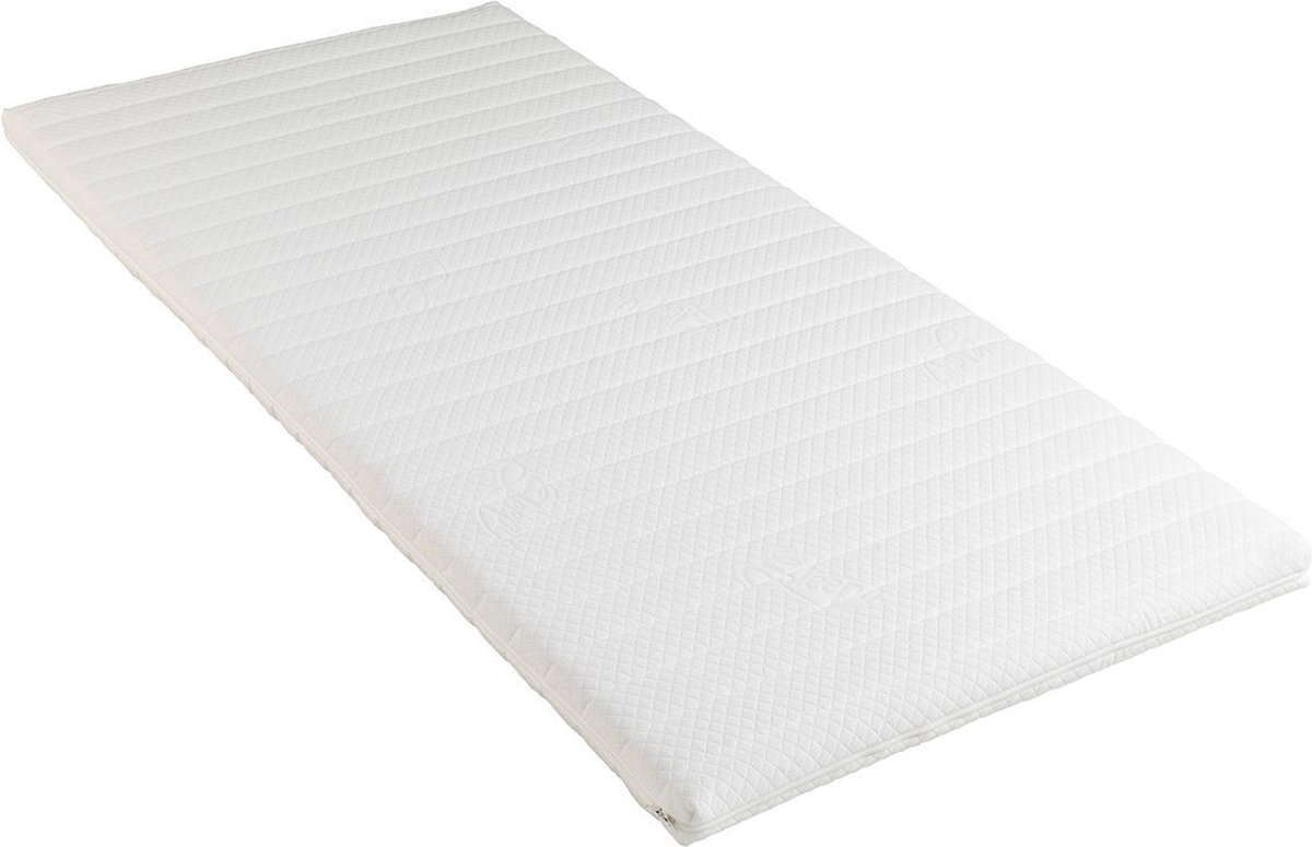 Easy Bedden Topper matras 90x200 – Topdekmatras - HR45 Koudschuim – Antibacterieel - Orthopedisch Verantwoord - 4 Seizoenen - Premium Wasbare Afritsbare Hoes - circa 7 cm dik Wit