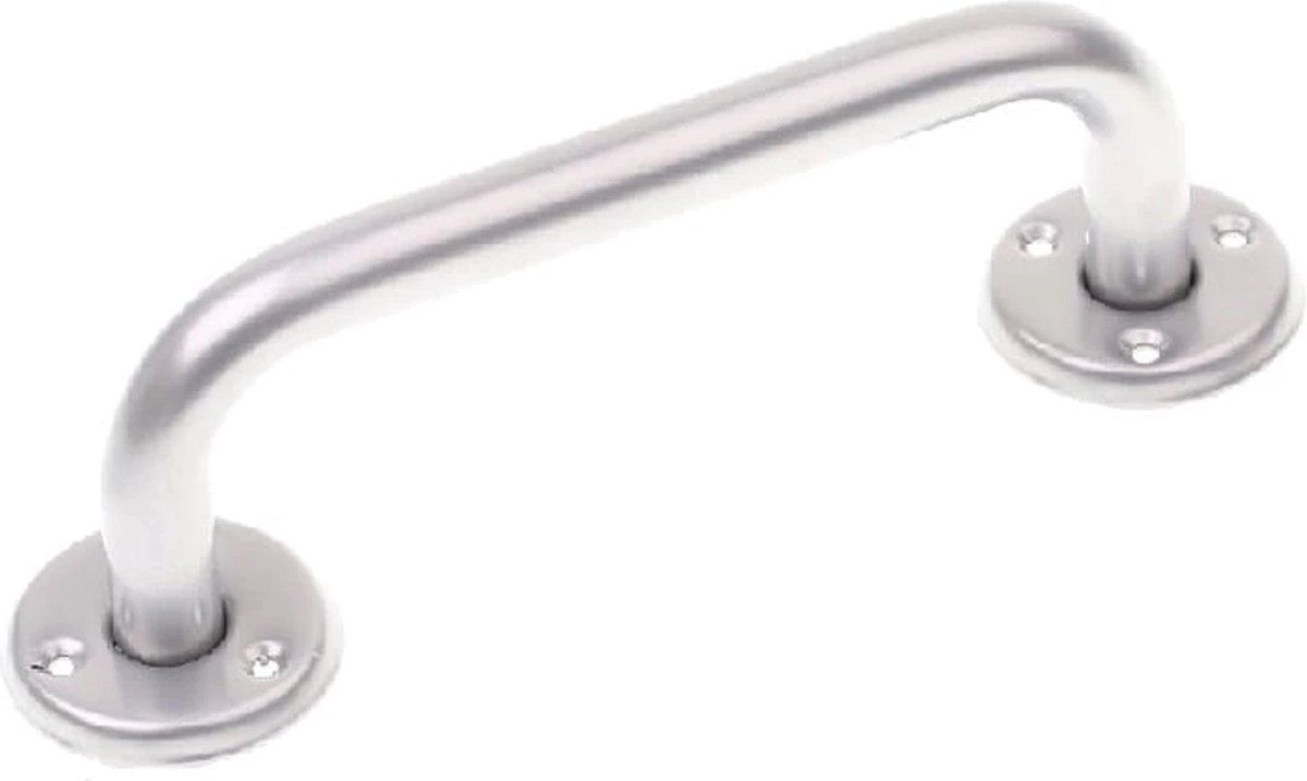 Zilveren Wandbeugel - Extra Grip - 20 cm - Handgreep / Wandgreep Voor Badkamer / Douche / Toilet - Toiletbeugel - Badgreep - Douchegreep - Non-Slip Grab Bar - Keuken - Trap - Handgreep Keukenkastjes - Veiligheidsgreep - Inclusief Schroeven