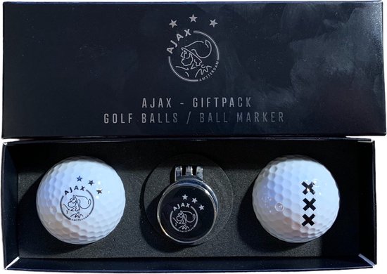 Golfpresentjes- combideal - Ajax Golfcadeau gifset - Ajax Golfballen en Golftees - 2 Ajax Golfballen-Cadeauset incl 1 ball marker-35 houten Ajaxtees met logo - Ajaxfan -golfballen + Ajax Golftees -Golfcadeau-Golfgadget-Golftees van Golfpresentjes — afbeelding 3