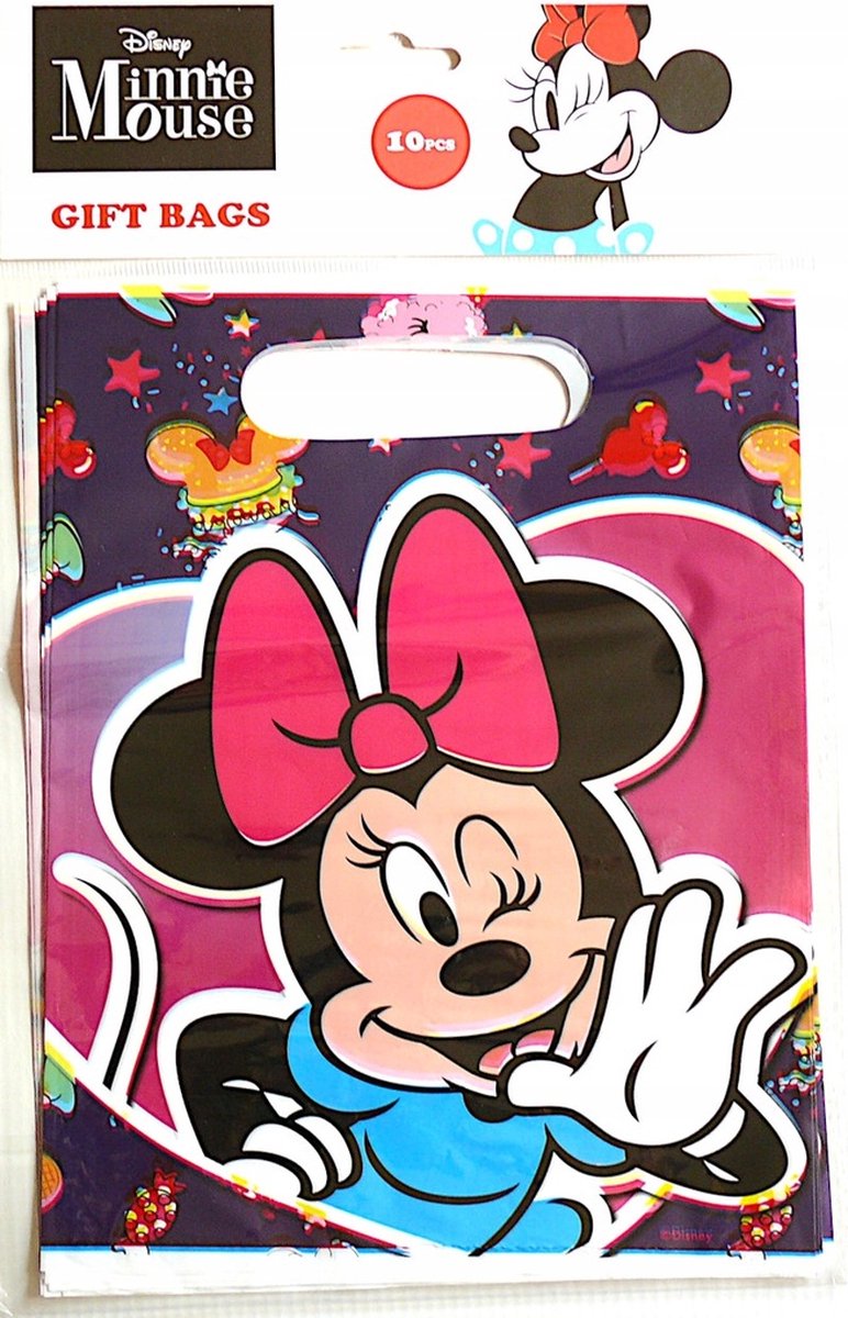 Disney Minnie Mouse Giftbags | 10 stuks | Cadeautasjes | Geschenktas | Uitdeelzakjes | Snoepzakjes Kinderfeestje | Traktatiezakjes