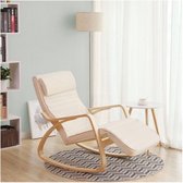 Schommelstoel - Luxe Relax - Verstelbare Voetensteun - Beige