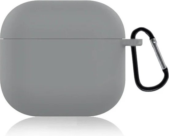 ShieldCase Siliconen Hoesje Geschikt voor Airpods 4 - Siliconen Case voor Apple Airpods 4 Case Hoesje - Grijs