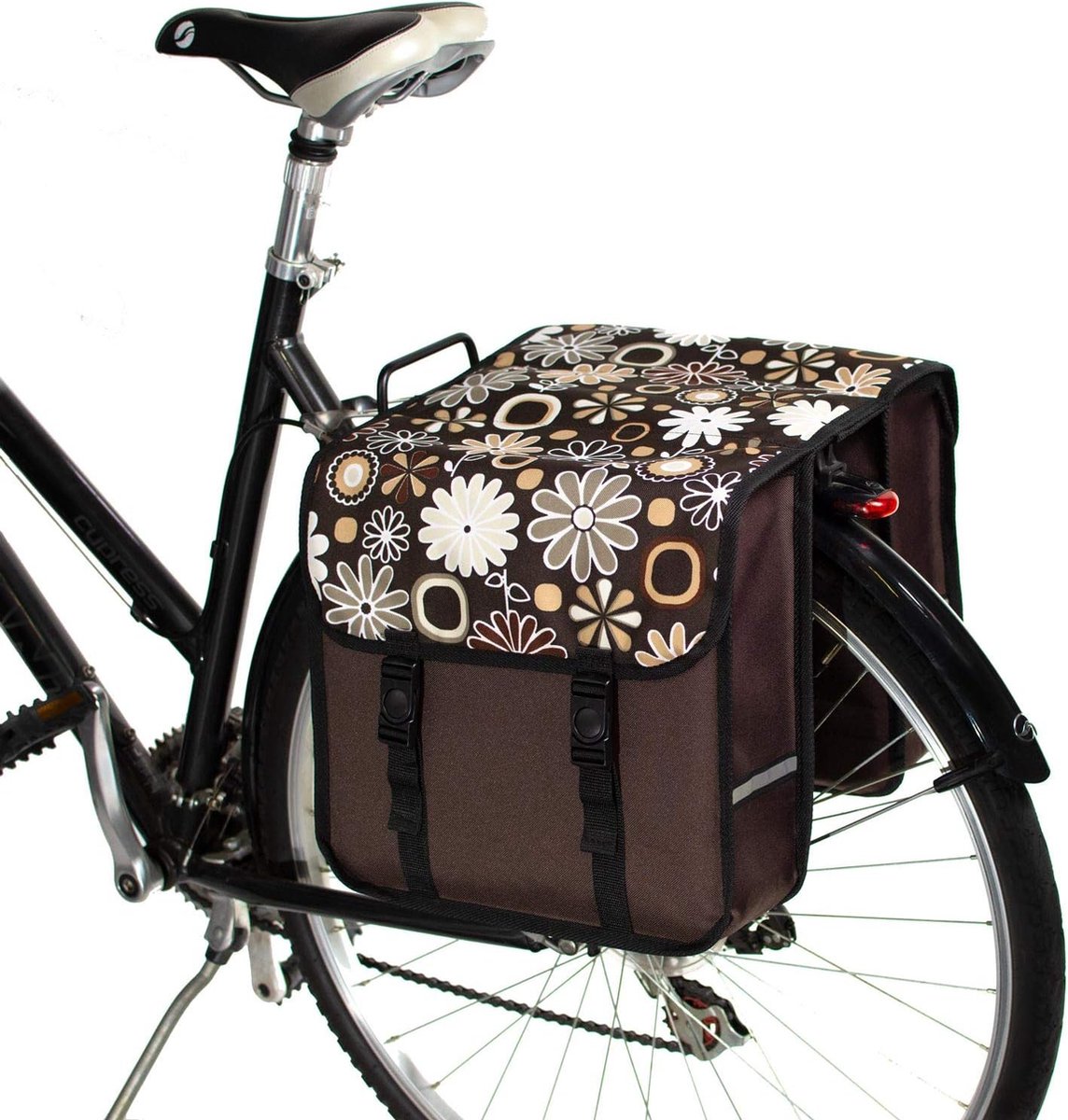 fietstas + bagagedrager - fietstas - 21.6 l - 32L x 32B x 32H centimeter - Bruine