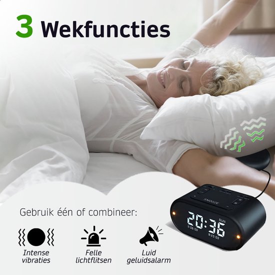 Trilwekker onder je kussen voor doven - Wekkerradio slechthorenden met Trilwekker onder je kussen voor doven - Wekkerradio slechthorenden met