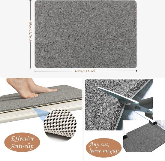 Penubuy antislip douchemat, 40 * 60 cm badmat met poreuze structuur, duurzaam en gemakkelijk schoon te maken (wit