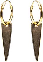 Karma Hoops Cone Goldplated Oorstekers  - Goud